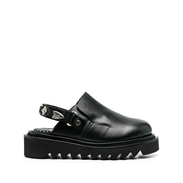 トゥーガ ピューラ レディース パンプス シューズ Buckled ankle-strap flat clogs Black