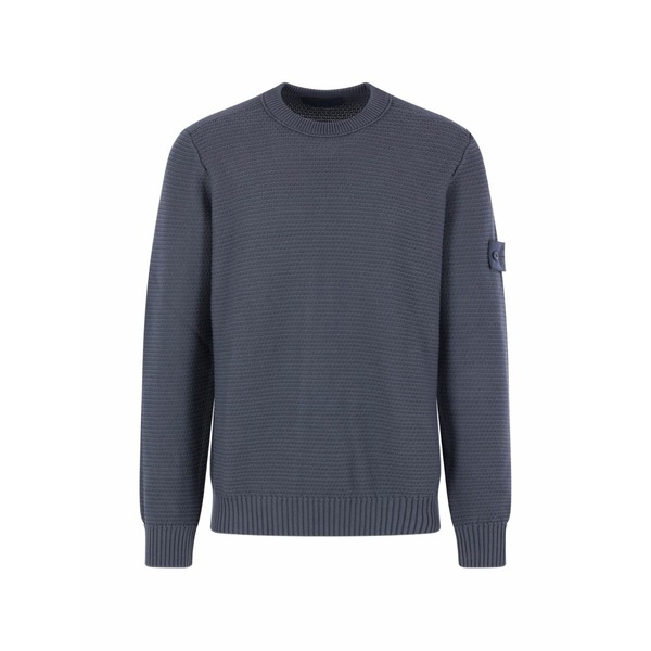 ストーンアイランド メンズ 編み物\u0026プルオーバー アウター Ghost crewneck knitwear Blue