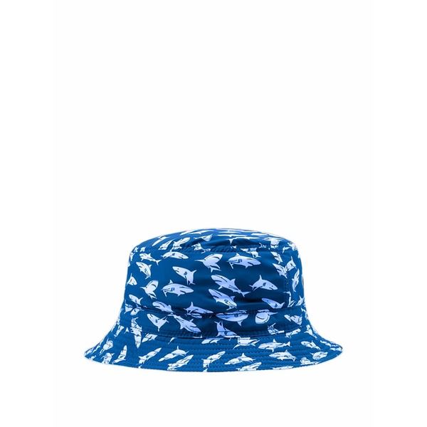 ポールアンドシャーク メンズ かぶり笠 添え物 Shark-print bucket hat Blue
