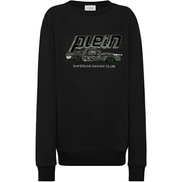 フィリップ飾り気のない レディース 編み物\u0026プルオーバー アウター Cars racing sweatshirt Black