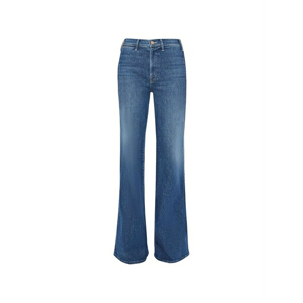 マザー レディース デニムパンツ ボトムス Pipeline hustler roller sneak jeans Blue|asty