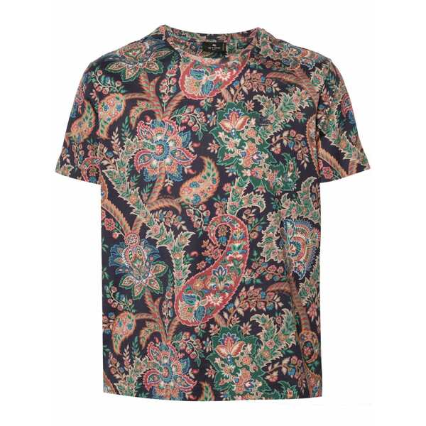 エトロ メンズ プルオーバー トップス Paisley-print t-shirt Blue