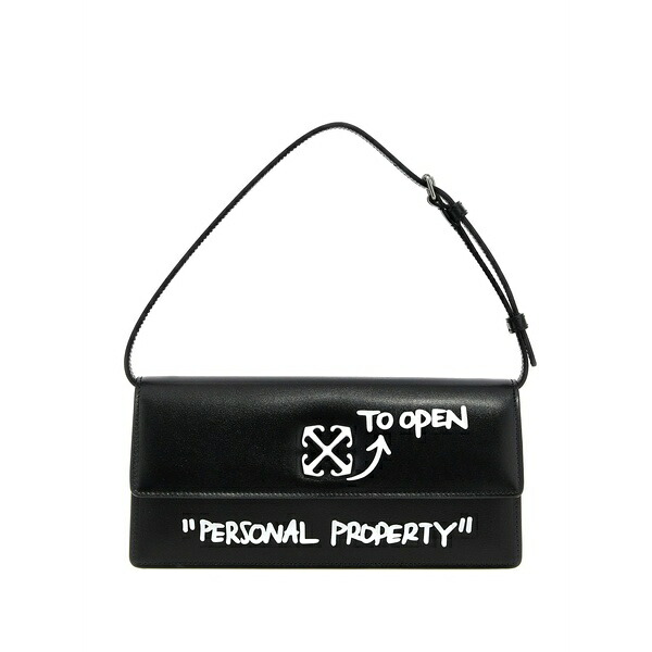 オフホワイト レディース ショルダーバッグ バッグ Jitney 1.0 shoulder bag Black｜asty