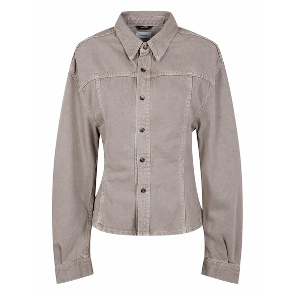 ご機嫌冷やりとした レディース プルオーバー トップス Button-detailed cotton shirt Brown
