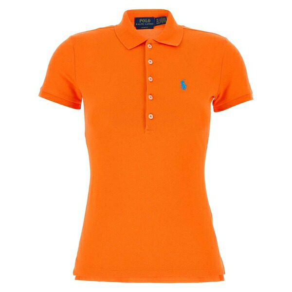 ラルフローレン レディース スポーツシャツ トップス Stretch piqu?? polo shirt Orange