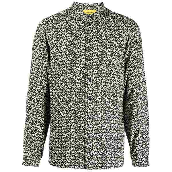 ダンダス メンズ シャツ トップス Monogram button-up shirt Black｜asty 90,640円
