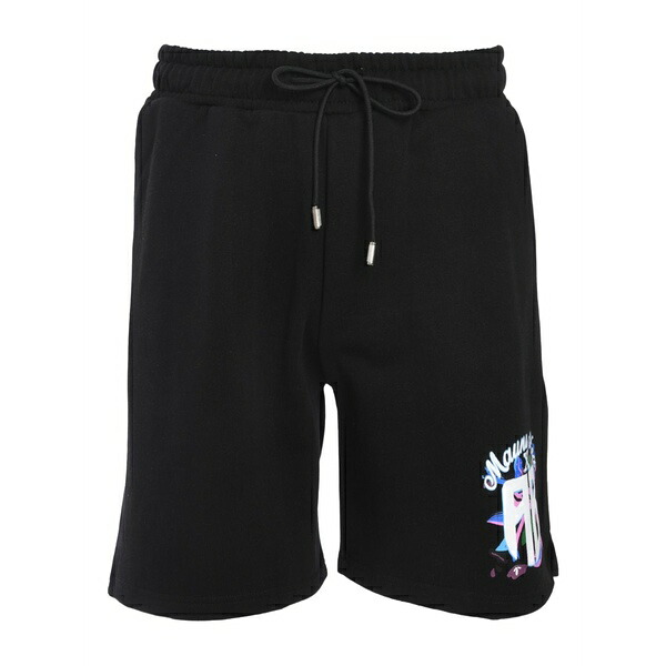 マウナ 世話をする メンズ 心地好いズボン下 ボトムス X ab logo-print track shorts Black