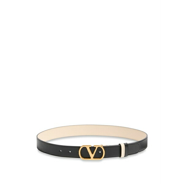 ヴァレンティノ ガラヴァーニ レディース 三尺帯 付属物 Vlogo signature reversible shiny calfskin belt - 30粍 / 1.2 インチ. Neutrals