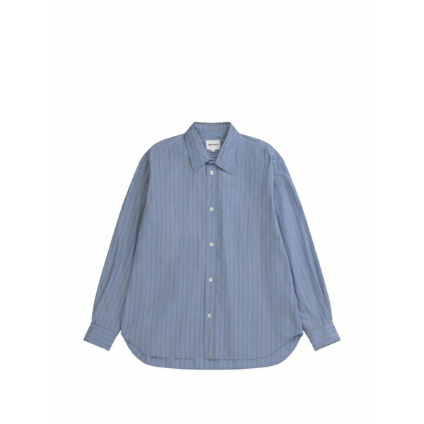 北の方事業計画 メンズ プルオーバー トップス Striped shirt Blue