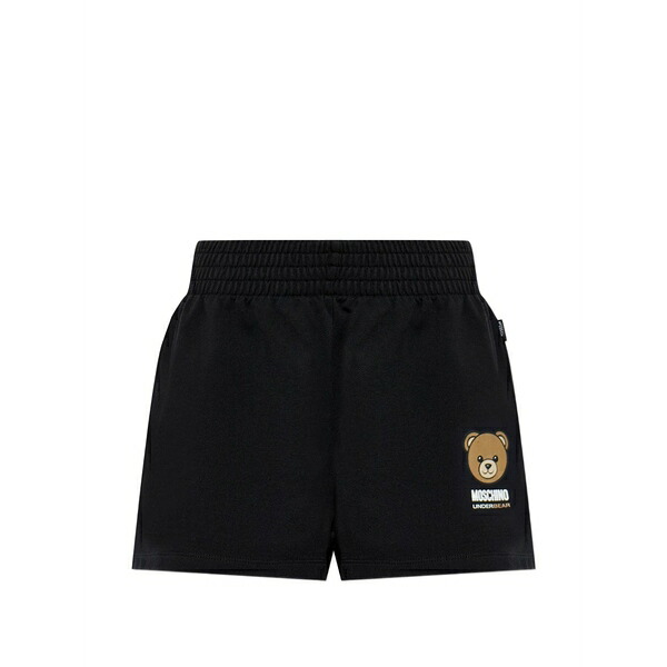モスキーノ レディース 心地好いズボン下 ボトムス Teddy bear-logo shorts Black