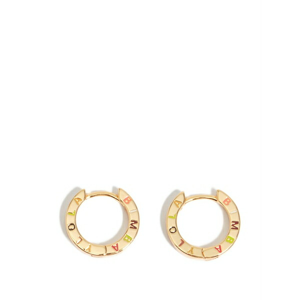 ビンバ イ ローラ レディース ピアス＆イヤリング アクセサリー Coloured logo earrings Gold｜asty