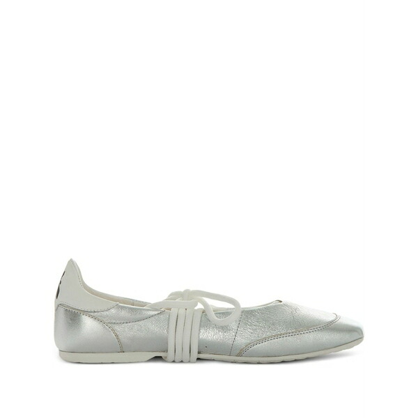 パトリツィア ペペ レディース サンダル シューズ Lace-up leather ballet flats Silver