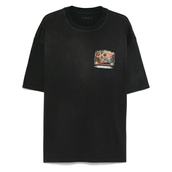アミリ メンズ Tシャツ トップス Graphic-print t-shirt Black｜asty