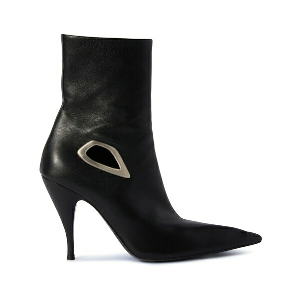 象牙色 レディース ブーツ シューズ Crescent ankle boots Black