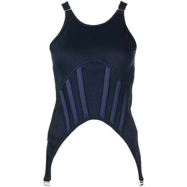 ディオンリー レディース カットソー トップス Corset tank top Blue｜asty