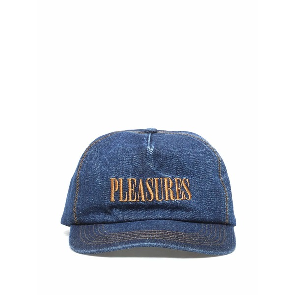プレジャーズ メンズ かぶり笠 付属品 Zig zag denim cap Blue