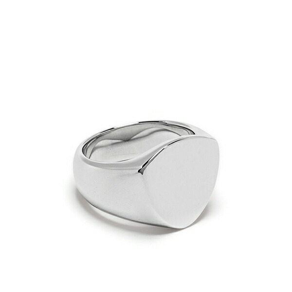 トム白木 メンズ 輪っか 佩び物 Shield polished signet ring Silver