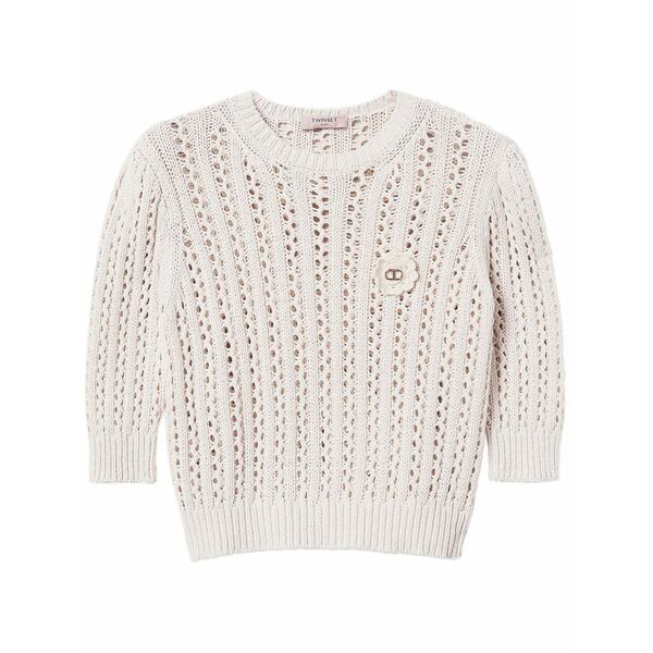 ツインセット レディース ニット\u0026セーター アウター Crochet-knit jumper Neutrals