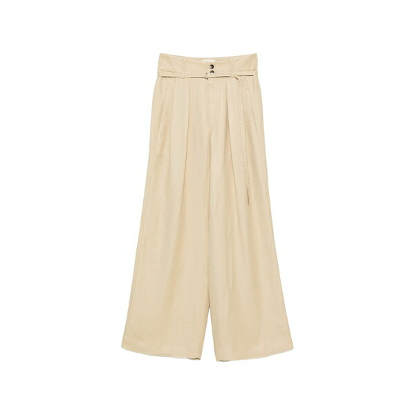 テラ レディース カジュアルパンツ ボトムス Belted pleated trousers Neutrals｜asty 62,040円