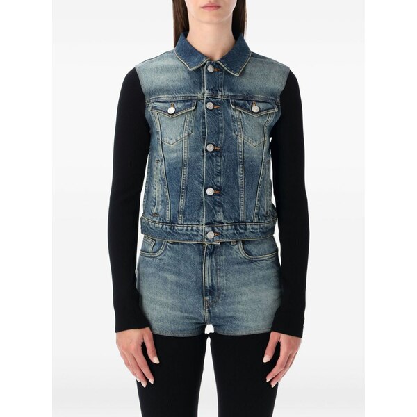 コペルニ レディース 上衣＆上衣 アウター Ribbed denim jacket Blue
