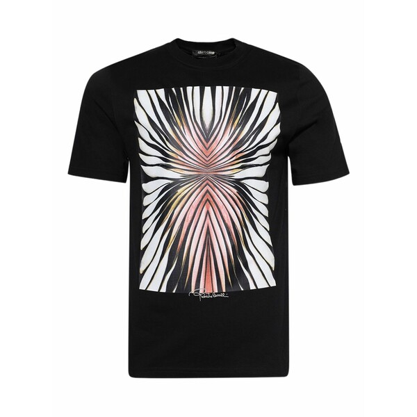 ロベルトカヴァリ メンズ ティーシャツ トップス Graphic-print t-shirt Black トップス-メンズファッション-Tシャツ・カットソー