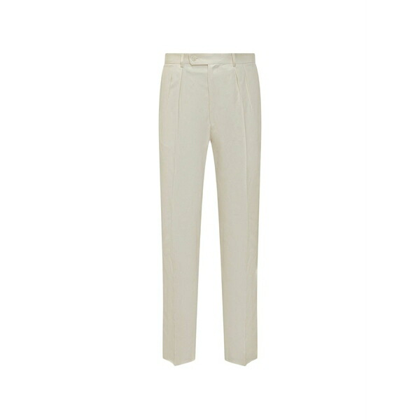 ガブリエレ パジーニ メンズ 心地好いズボン下 ボトムス Pleated pressed-crease trousers Neutrals