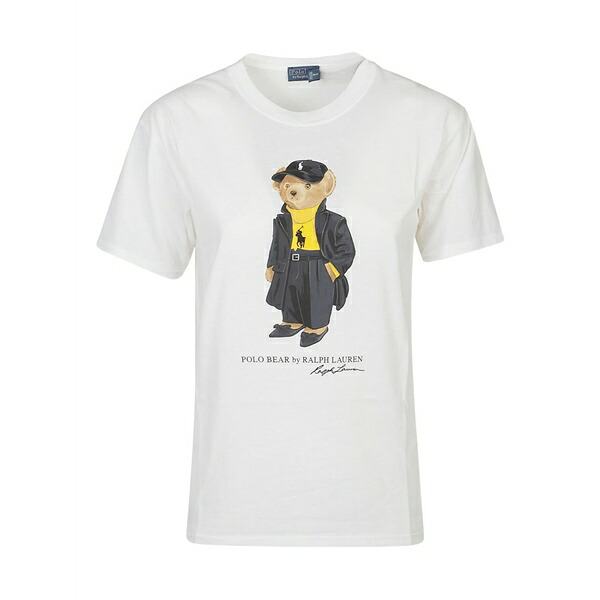 ラルフローレン レディース プルオーバー トップス Polo bear graphic t-shirt White