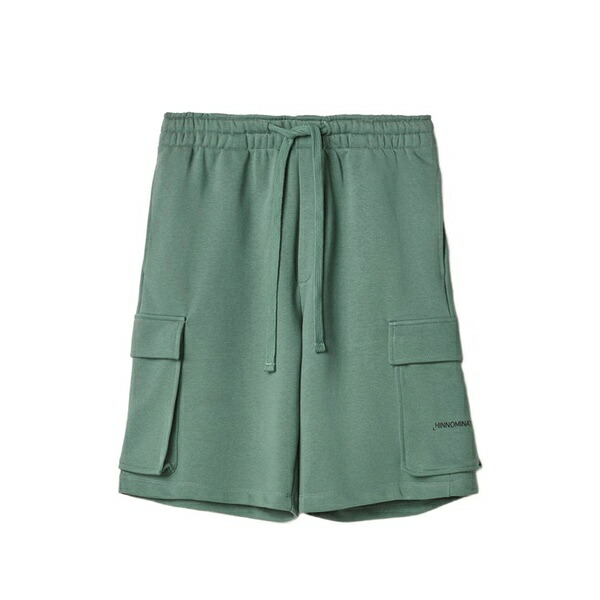 ヒノミネイト メンズ 心地好いズボン下 ボトムス Cargo-pocket bermuda shorts Green