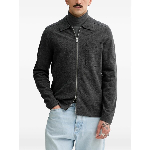 マルコポーロ メンズ ジレー アウター Zip-fastening cardigan Grey