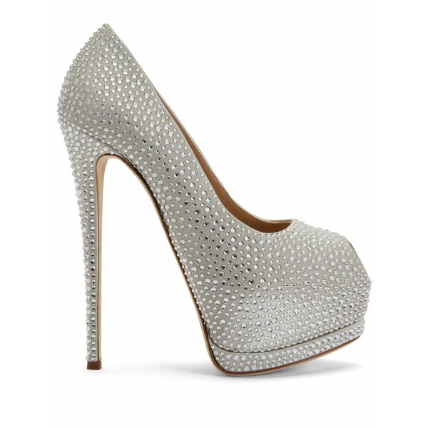 ジュゼッペザノッティ レディース パンプス シューズ Sharon 140粍 rhinestone-embellished pumps Grey