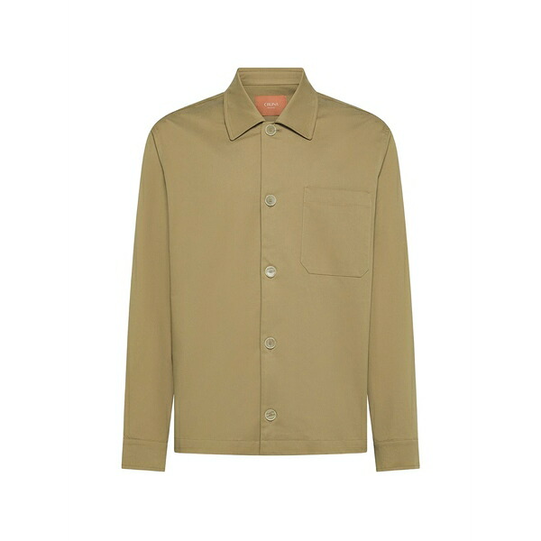 クルーナ メンズ プルオーバー トップス Cardiff chest-pocket shirt Neutrals