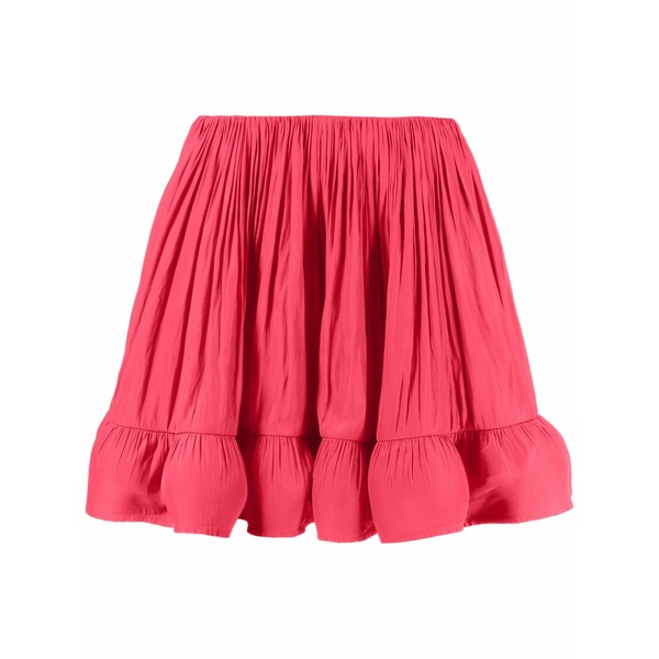 ランバン レディース スコート ボトムス Ruffled flared miniskirt Pink