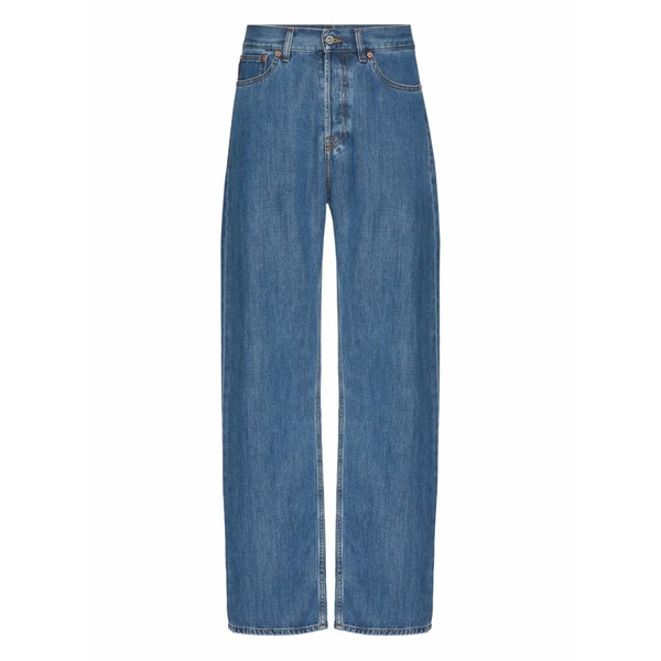 ヴァレンティノ ガラヴァーニ メンズ デニムパンツ ボトムス Straight-leg washed jeans Blue|asty