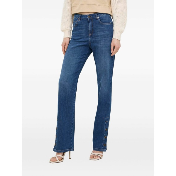 ツインセット レディース デニムパンツ ボトムス Buttoned  jeans Blue