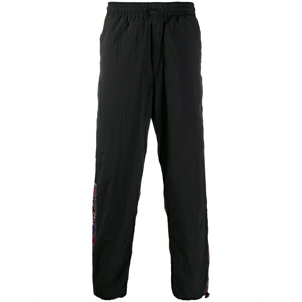 呼びりん探し回る メンズ 心地好いズボン下 ボトムス Logo print track pants Black