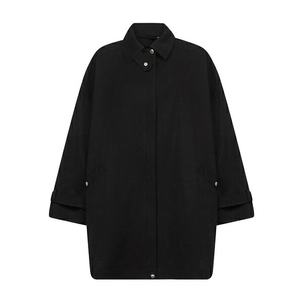 トーテム レディース 厚地の外套 アウター Organic cotton coat Black