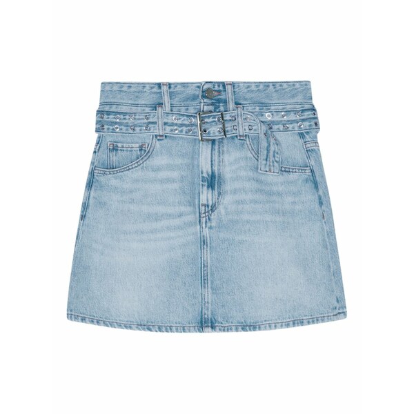 ガニー レディース ジーンズズボン下 ボトムス Belted denim skirt  Blue パンツ-レディースファッション