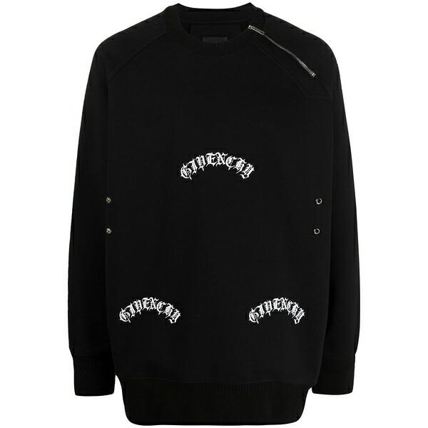 ジバンシー メンズ パーカー・スウェットシャツ アウター Logo-print sweatshirt Black