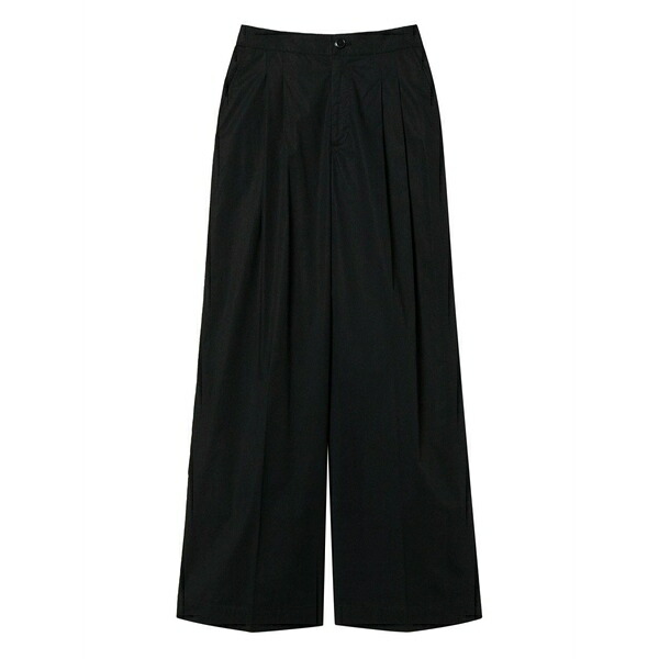 ツイン仕掛ける レディース 心地好いズボン下 ボトムス Stretch-cotton trousers Black