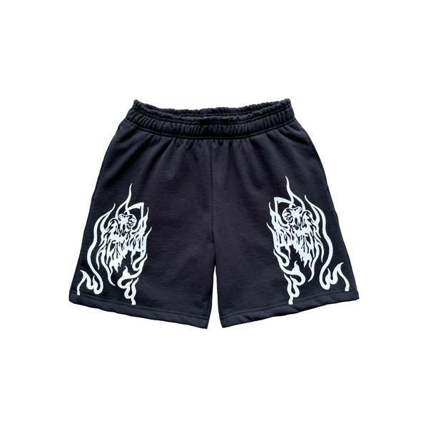 ウォーレンロータス メンズ 心地好いズボン下 ボトムス Print embroidered shorts Grey