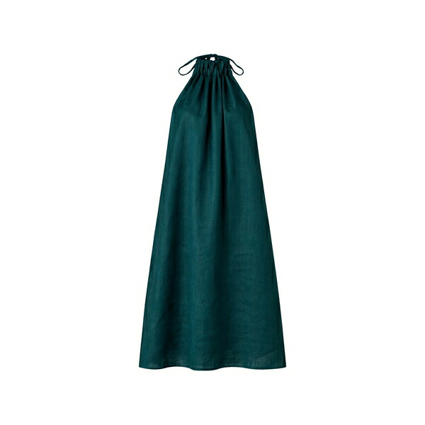 リビアナコンティ レディース ワンピース トップス Cora halter-neck gathered dress Green｜asty 49,680円