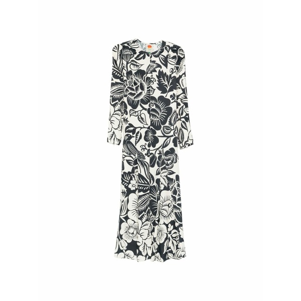 農園 リオ レディース 衣装 トップス Floral-print zip dress White