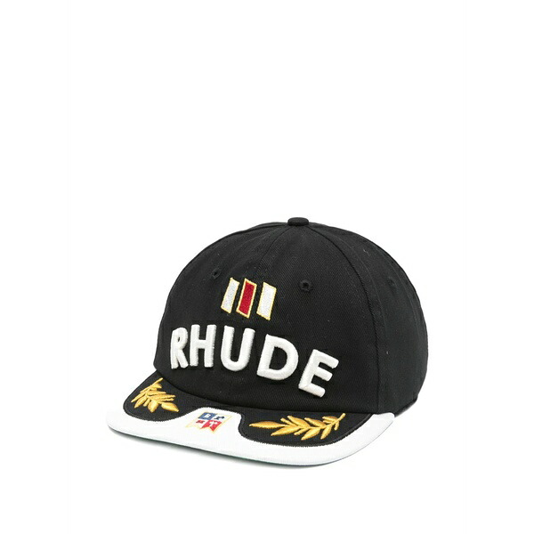 ルード メンズ 鳥打ち帽 付属物 Embroidered baseball cap Black