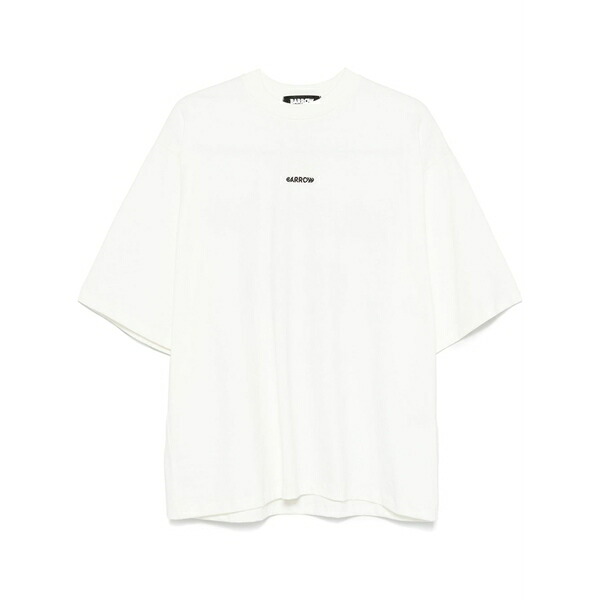 バロウ メンズ プルオーバー トップス Logo-print t-shirt  White