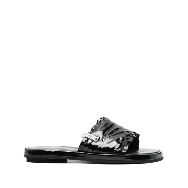 プレミアータ レディース サンダル シューズ Patent leather slides Black|asty