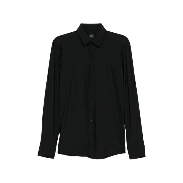 ボス メンズ シャツ トップス Long-sleeves shirt Black｜asty
