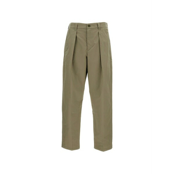 アーペーセー メンズ カジュアルパンツ ボトムス Renato pleated trousers Green|asty