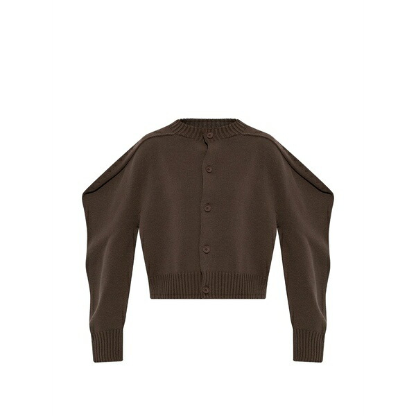 イッセイミヤケ レディース ジレー アウター Buttoned knitwear Brown