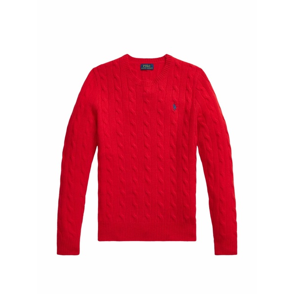ラルフローレン レディース 編み物\u0026スウェーター アウター Cable-knit crewneck sweater Red