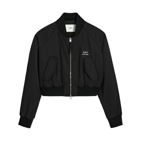 意中の女 レディース 上衣＆上衣 アウター Logo-lettering bomber jacket Black